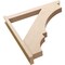 Ekena Millwork 6-in W x 46-in D x 46-in H Balboa Slat Rough Cedar Woodgrain TimberThane Outlooker, Primed Tan OUTUR060X46X46BOA24RCPR - alternate 4